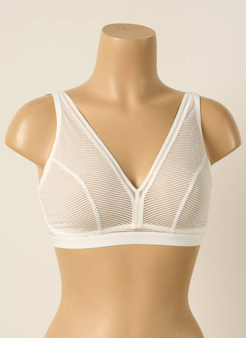 Soutien-gorge sans armature haut triangles blanc PRINCESSE TAM-TAM femme