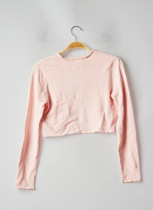 Gilet manches longues rose SERGENT MAJOR fille