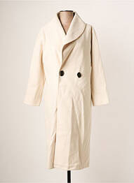 Manteau long coupe droite sans capuche beige VICTORIO & LUCCHINO femme
