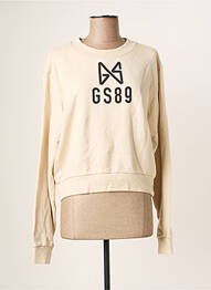 Sweat-shirt tissage jersey manches longues beige G STAR femme