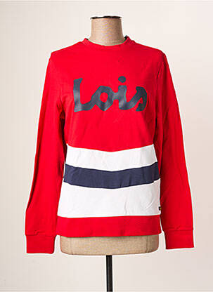 Sweat-shirt tissage jersey manches longues rouge LOIS femme