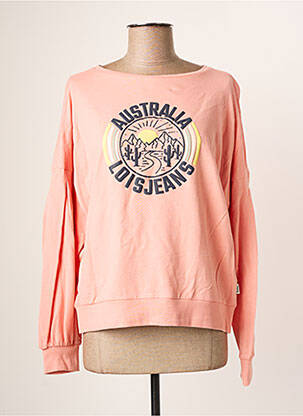 Sweat-shirt tissage jersey manches longues rose LOIS femme