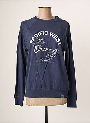 Sweat-shirt tissage jersey manches longues bleu LOIS femme