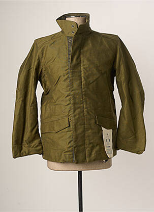 Blouson fermeture zippée sous rabat pressionné vert RAW-7 homme
