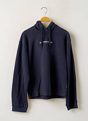 Sweat-shirt à capuche stretch manches longues bleu G STAR femme