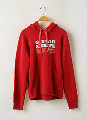 Sweat-shirt à capuche rouge G STAR pour homme seconde vue
