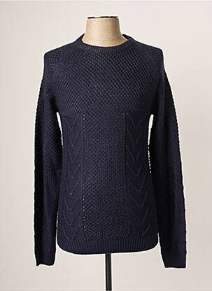 Pull stretch manches longues bleu SORBINO homme