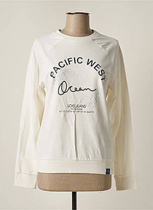 Sweat-shirt tissage jersey manches longues blanc LOIS femme