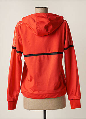 Sweat-shirt à capuche col v manches longues rouge KAPPA femme