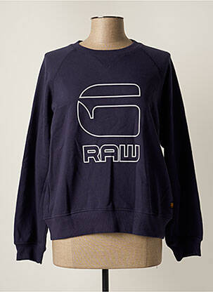 Sweat-shirt tissage jersey manches longues bleu G STAR femme