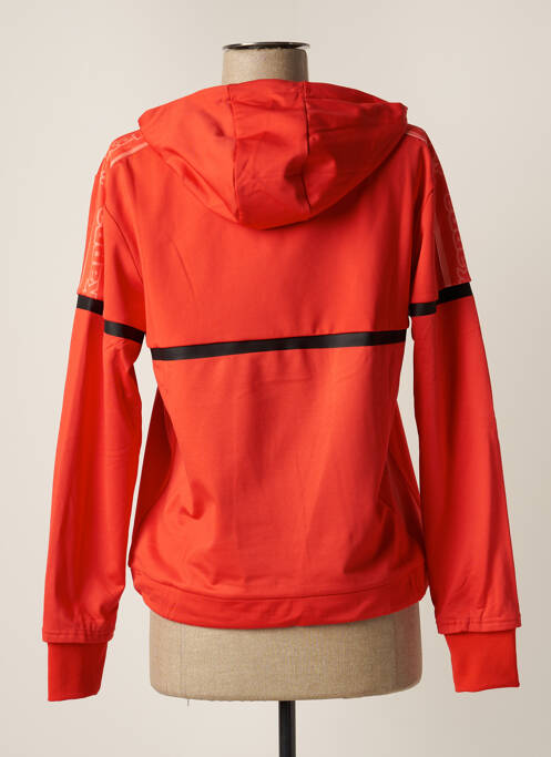 Sweat-shirt à capuche col v manches longues rouge KAPPA femme