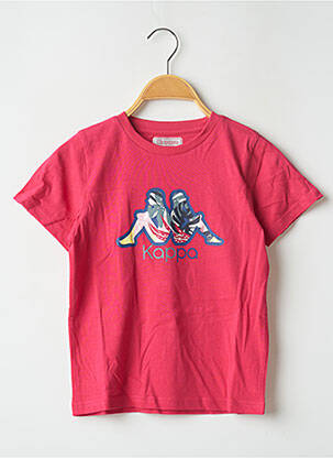 T-shirt coupe cintrée manches courtes rouge KAPPA fille