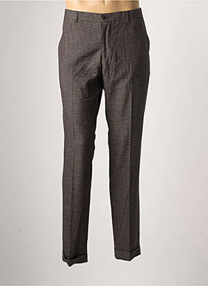 Pantalon slim fermeture zippée sous rabat boutonné taille normale gris DEVRED homme