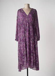 Robe longue manches longues manches longues violet SALSA femme