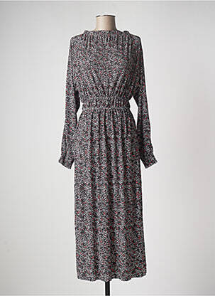 Robe mi-longue coupe évasée manches longues noir SALSA femme