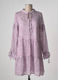 Robe courte coupe évasée manches longues violet SALSA femme