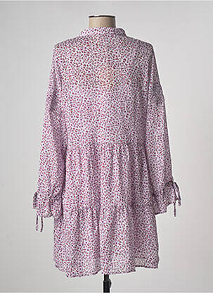 Robe courte coupe évasée manches longues violet SALSA femme