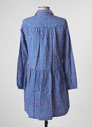 Robe courte coupe évasée manches longues bleu SALSA femme