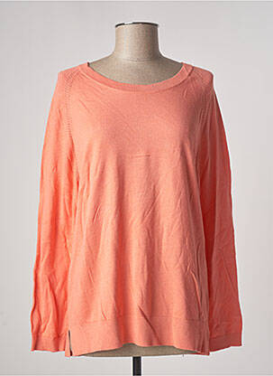 Pull coupe droite manches longues orange MONTAGUT femme