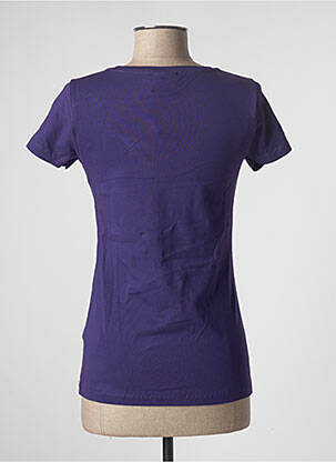 T-shirt sérigraphie floquée manches courtes violet PORSCHE femme