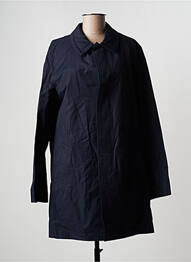 Trench fermeture boutonnée sur le devant sans capuche bleu AZZARO homme