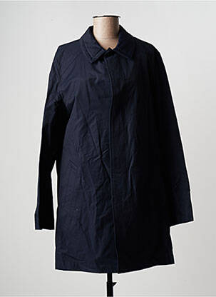 Trench fermeture boutonnée sur le devant sans capuche bleu AZZARO homme
