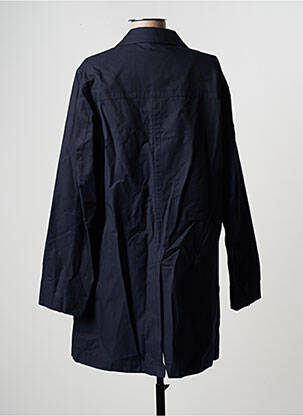 Trench fermeture boutonnée sur le devant sans capuche bleu AZZARO homme