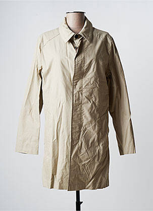 Trench fermeture boutonnée sur le devant sans capuche beige AZZARO homme