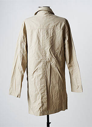 Trench fermeture boutonnée sur le devant sans capuche beige AZZARO homme