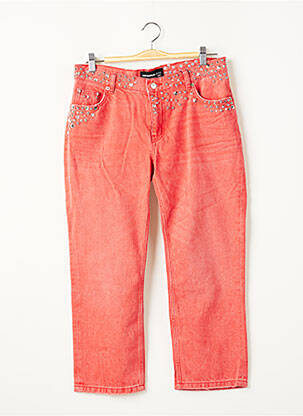Jeans coupe droite broderie rivets taille normale rouge THE KOOPLES femme