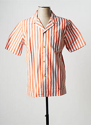 Chemise manches courtes col tailleur orange DOCKERS homme