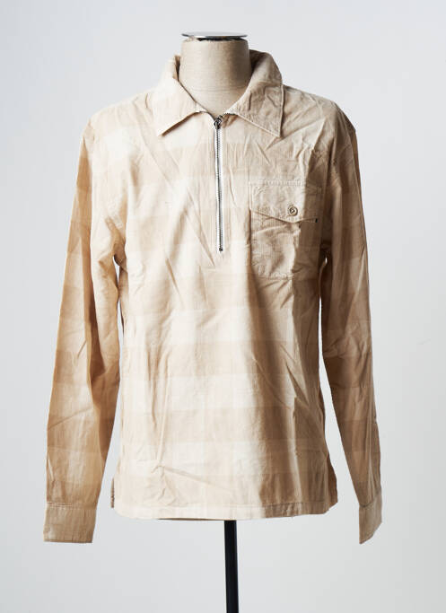 Polo manches longues manches longues beige DOCKERS homme
