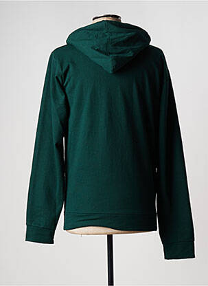 Sweat-shirt à capuche finition bords-côtes manches longues vert CHAMPION homme