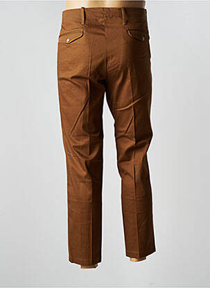 Pantalon 7/8 tissage chiné taille normale marron EXIBIT homme