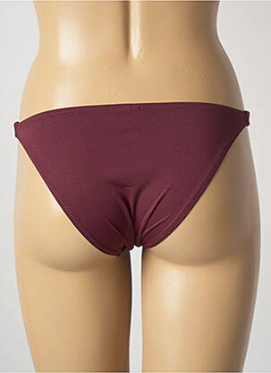 Bas de maillot de bain effet matière satinée culotte marron PRINCESSE TAM-TAM femme