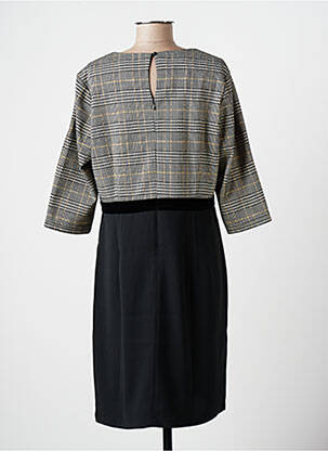 Robe mi-longue manches 3/4 manches 3/4 noir DIANE LAURY femme