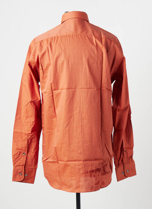 Chemise manches longues orange PIERRE CARDIN pour homme