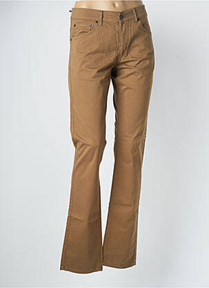 Pantalon slim marron CRN-F3 pour homme
