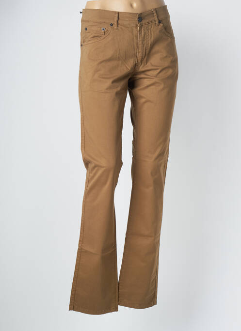 Pantalon slim marron CRN-F3 pour homme
