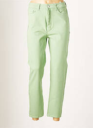 Jean coupe mom stretch taille haute vert TIFFOSI femme