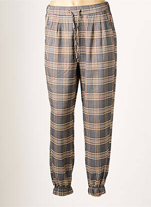Pantalon droit stretch taille haute gris TIFFOSI femme