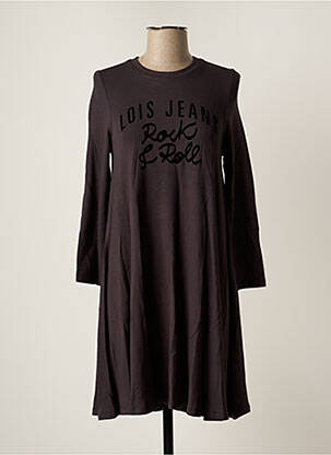 Robe mi-longue manches longues manches longues gris LOIS femme