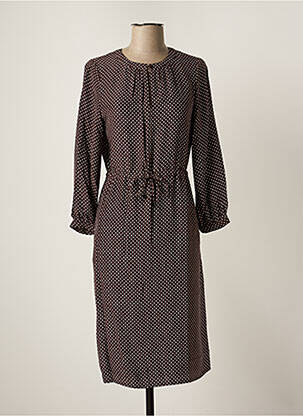 Robe mi-longue manches longues manches longues marron COMPTOIR DES COTONNIERS femme