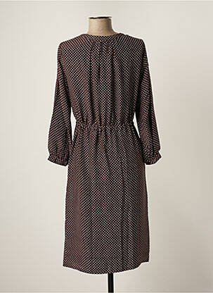 Robe mi-longue coupe fluide manches longues marron COMPTOIR DES COTONNIERS femme