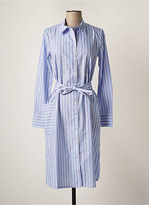 Robe mi-longue manches longues manches longues bleu COMPTOIR DES COTONNIERS femme