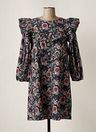 Robe courte manches 3/4 manches 3/4 gris LOIS femme