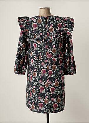 Robe courte manches 3/4 manches 3/4 gris LOIS femme