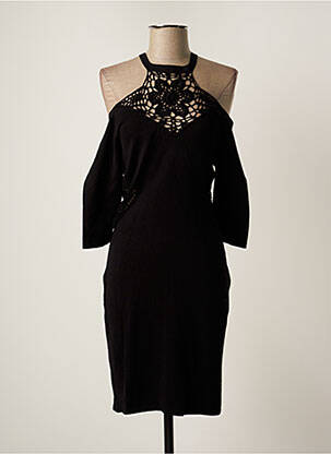 Robe mi-longue manches 3/4 manches 3/4 noir ANNE FONTAINE femme