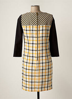 Robe courte manches 3/4 manches 3/4 jaune TRUSSARDI JEANS femme