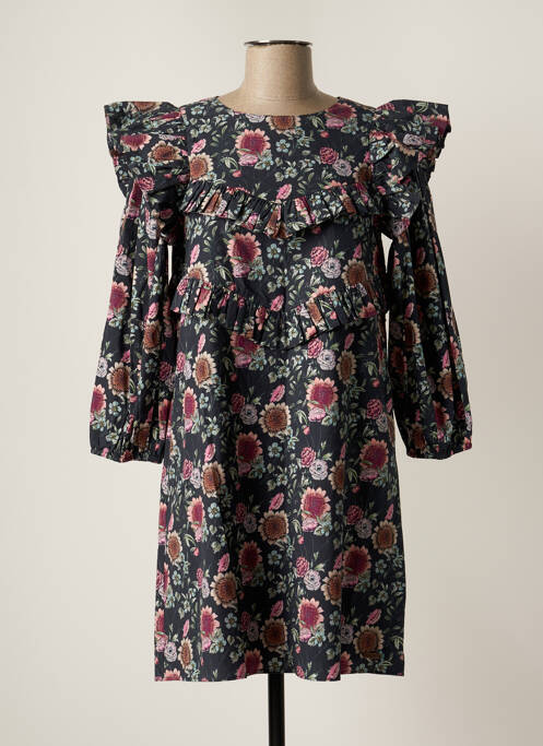 Robe courte manches 3/4 manches 3/4 gris LOIS femme